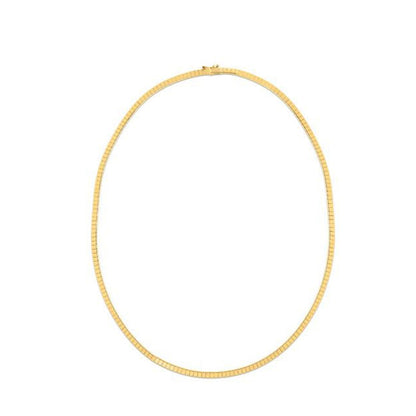 14k Yellow Gold Brick Omega Necklace  DestGlow