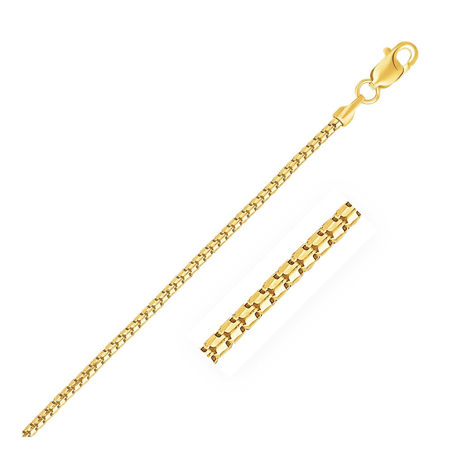 14k Yellow Gold Ice Chain (1.30 mm) - necklaces