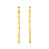 14k Yellow Gold Post Dangle Earrings with Polished Circles - earrings