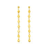 14k Yellow Gold Post Dangle Earrings with Polished Circles by Avera Group