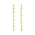 14k Yellow Gold Post Dangle Earrings with Polished Circles 