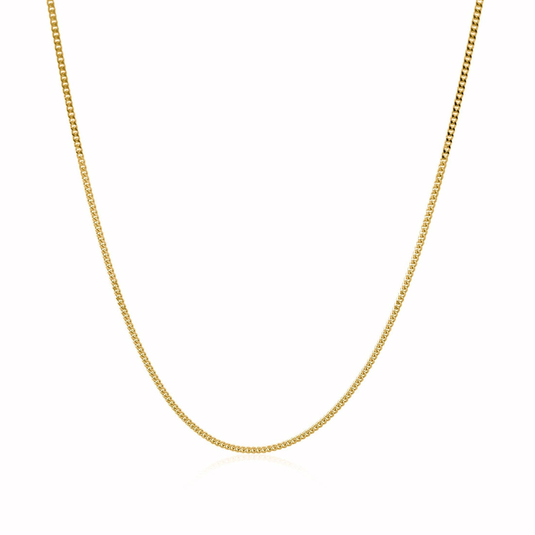 14k Yellow Gold Gourette Chain 1.0mm (1.00 mm) - DestGlow