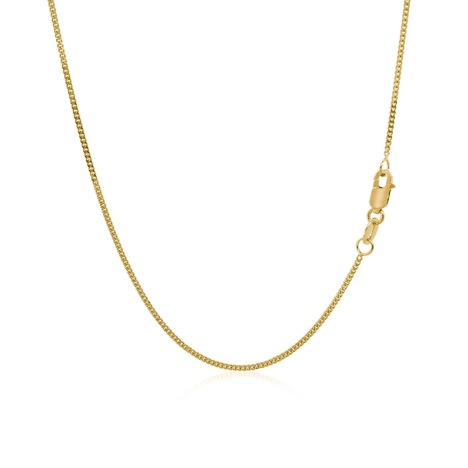 14k Yellow Gold Gourette Chain 1.0mm (1.00 mm) - DestGlow