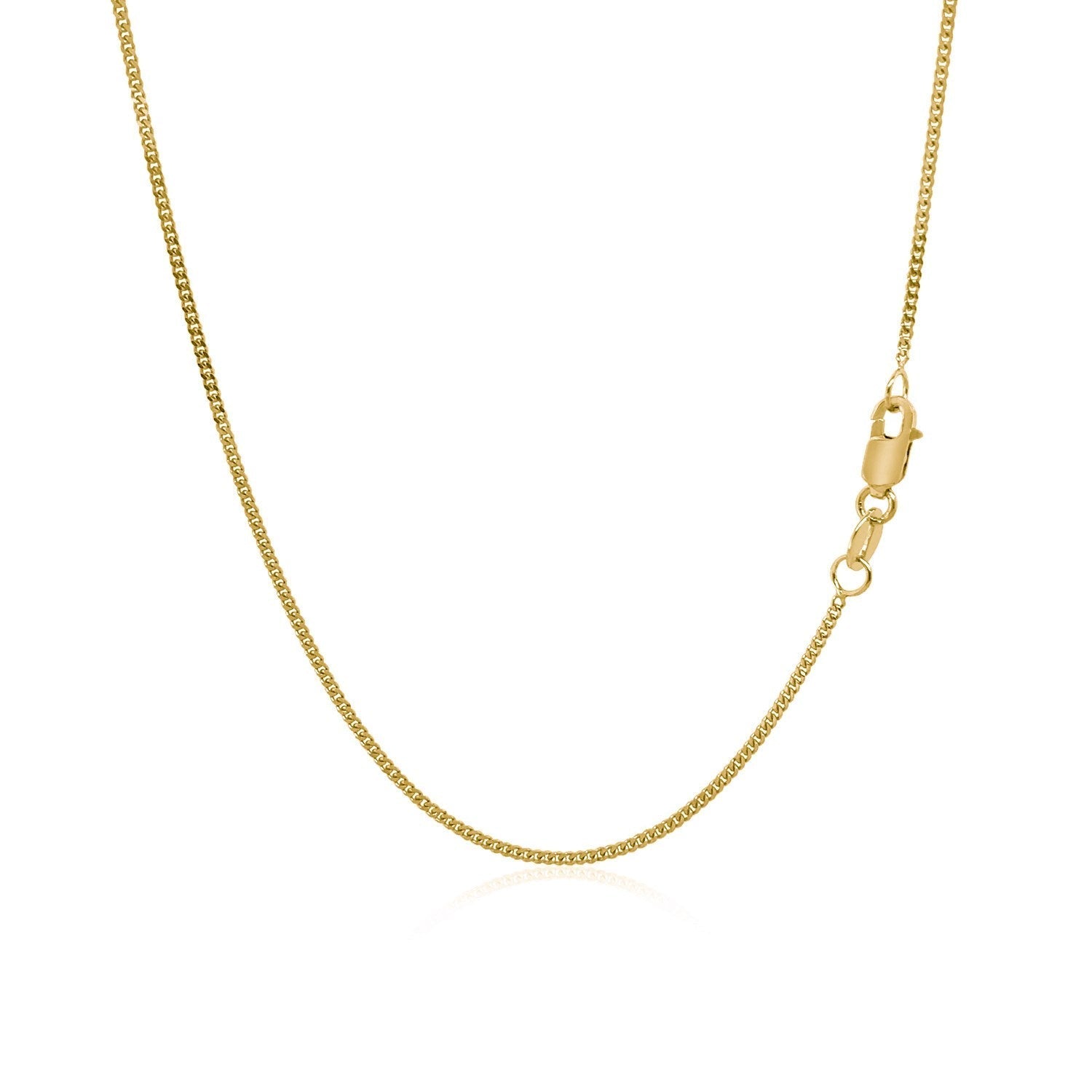 14k Yellow Gold Gourette Chain 1.0mm (1.00 mm) 