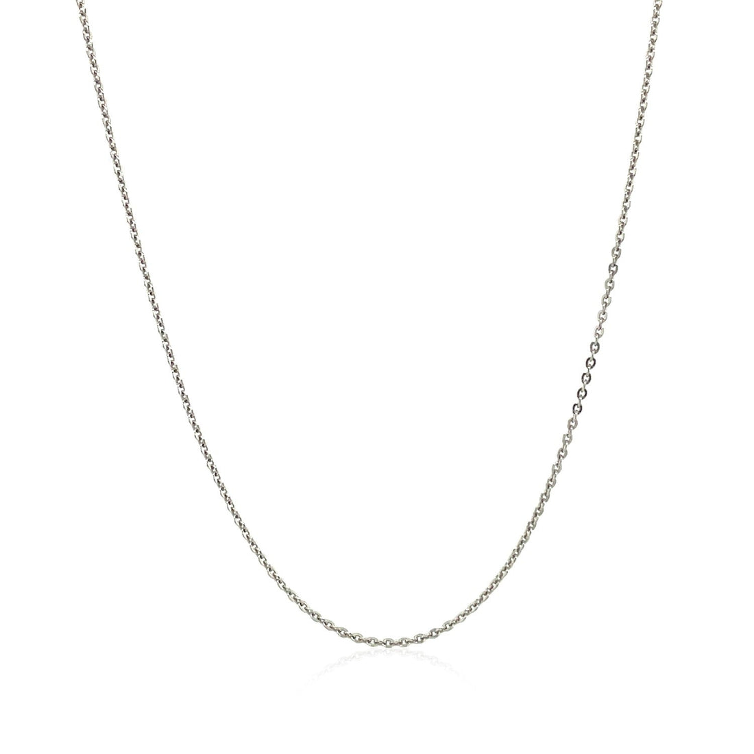 Sterling Silver Rhodium Plated Cable Chain (0.60 mm) - DestGlow