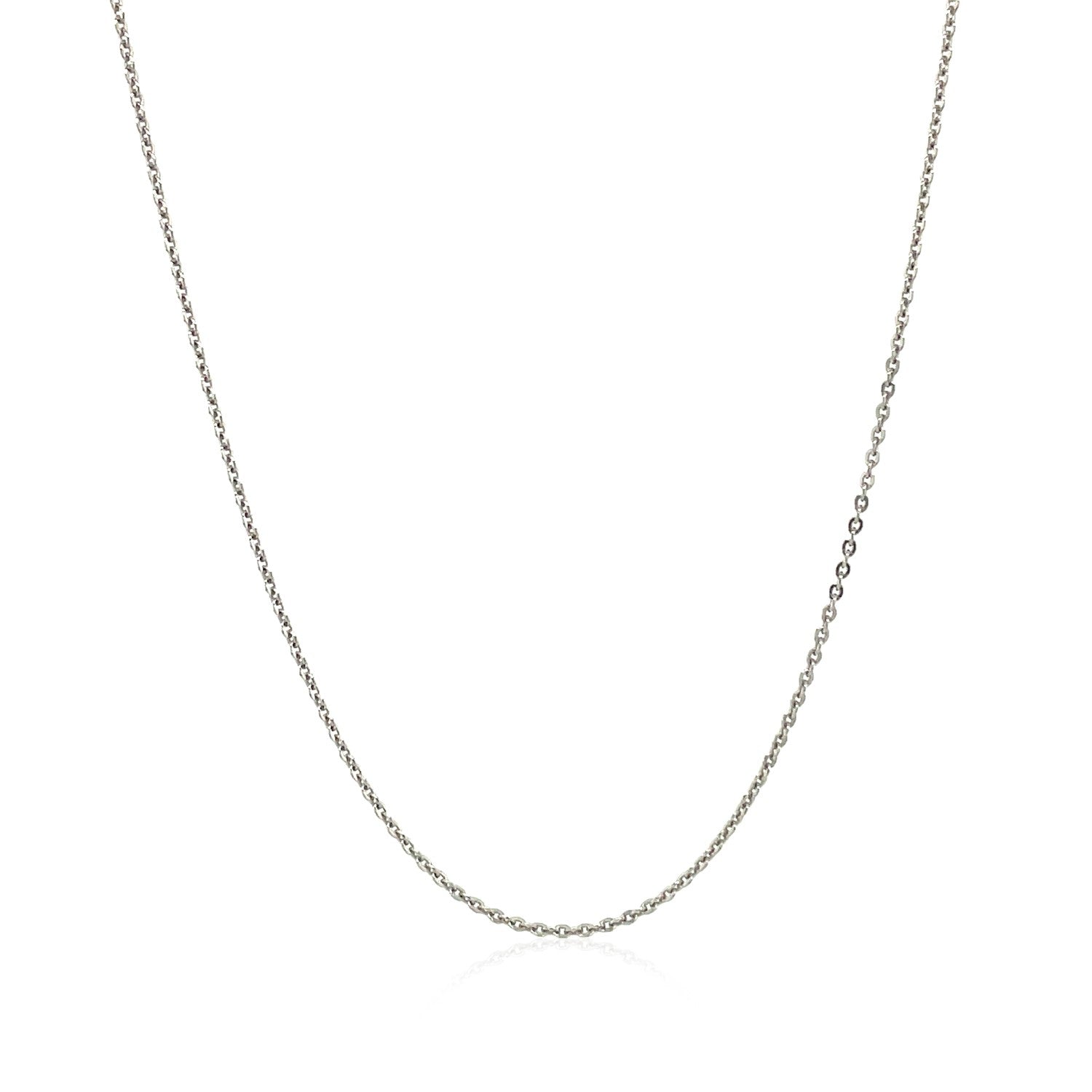 Sterling Silver Rhodium Plated Cable Chain (0.60 mm) - DestGlow