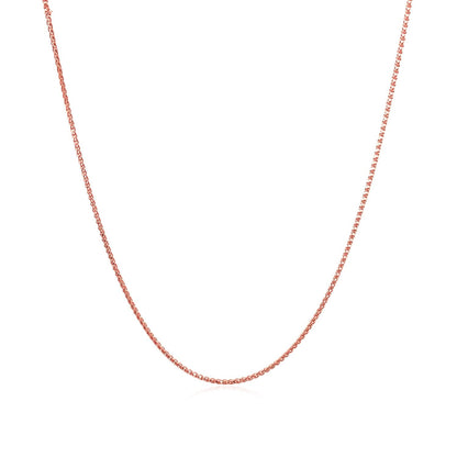 14k Rose Gold Diamond Cut Round Wheat Chain (0.60 mm) - DestGlow
