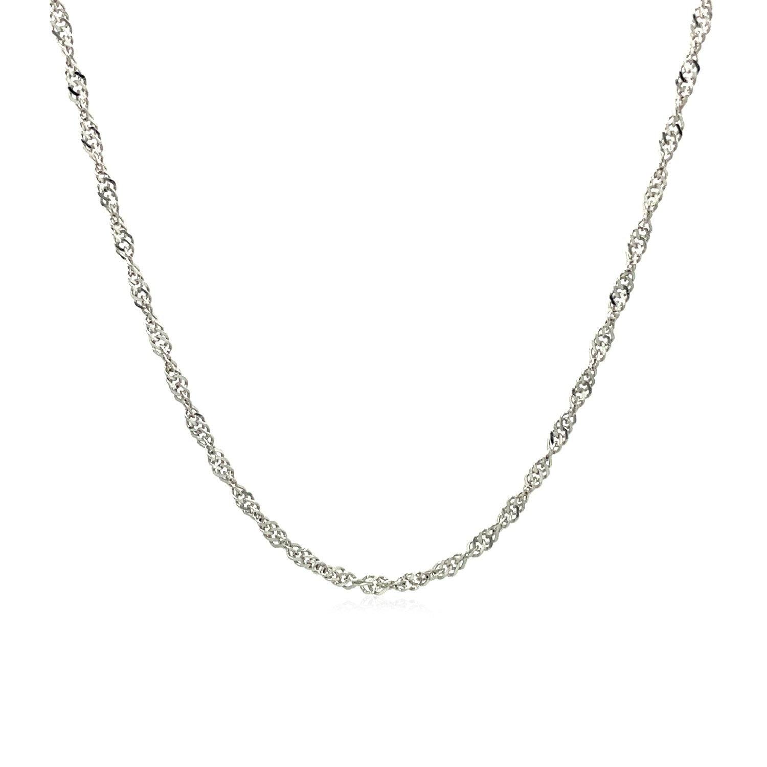 10k White Gold Singapore Chain 1.5mm by Bids.com
