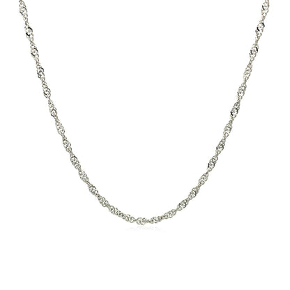 10k White Gold Singapore Chain 1.5mm by Bids.com