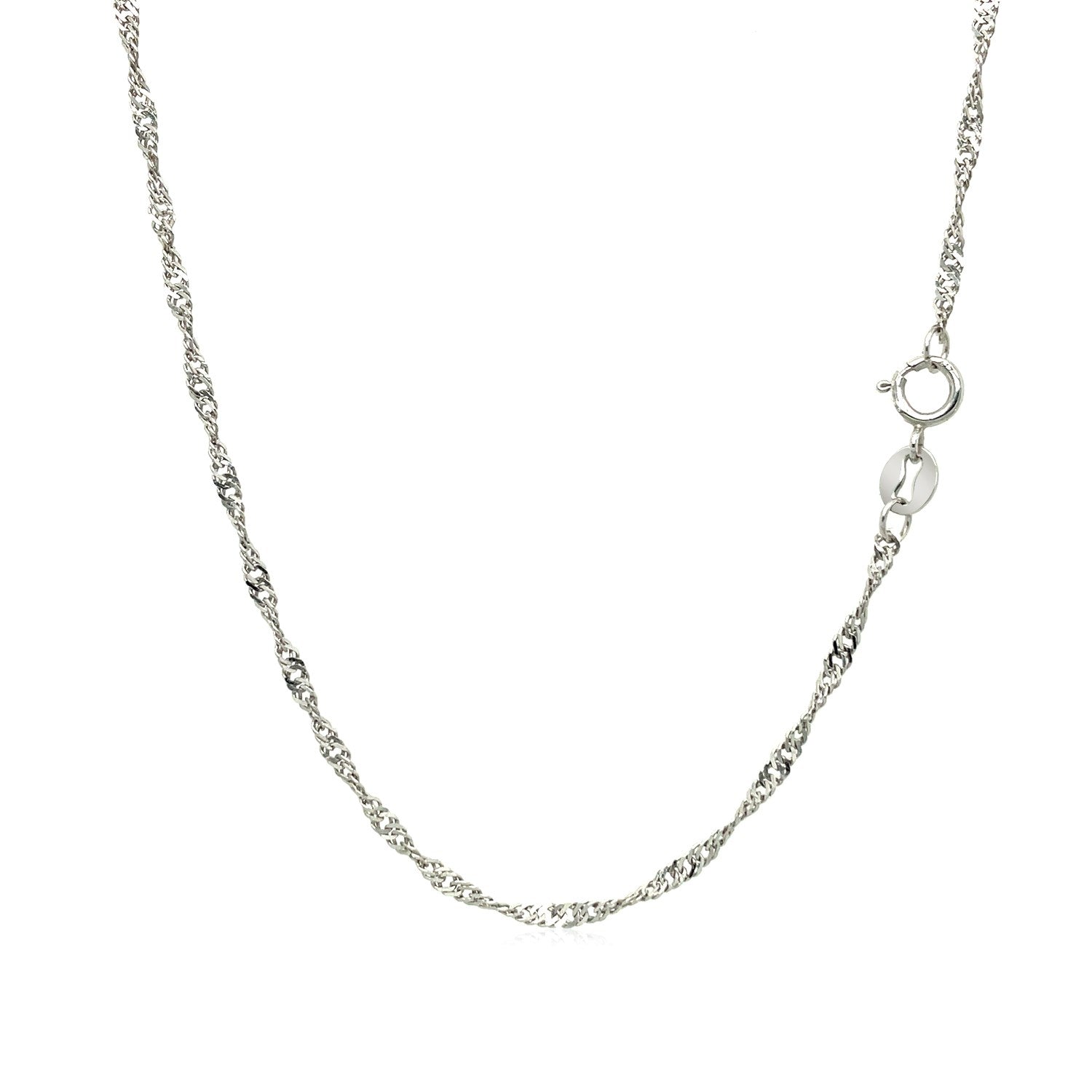 10k White Gold Singapore Chain 1.5mm by Bids.com