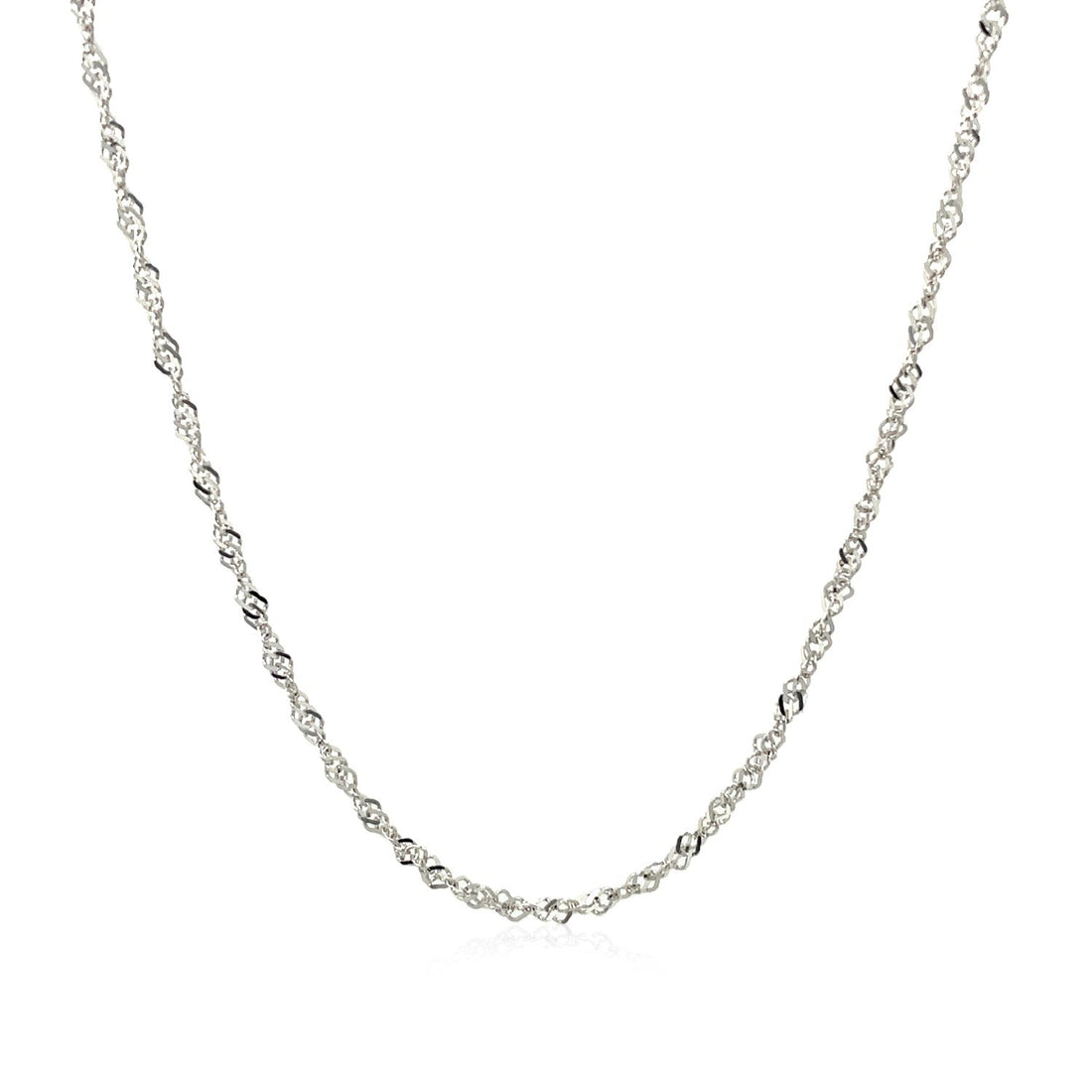 14k White Gold Singapore Chain (1.30 mm) 
