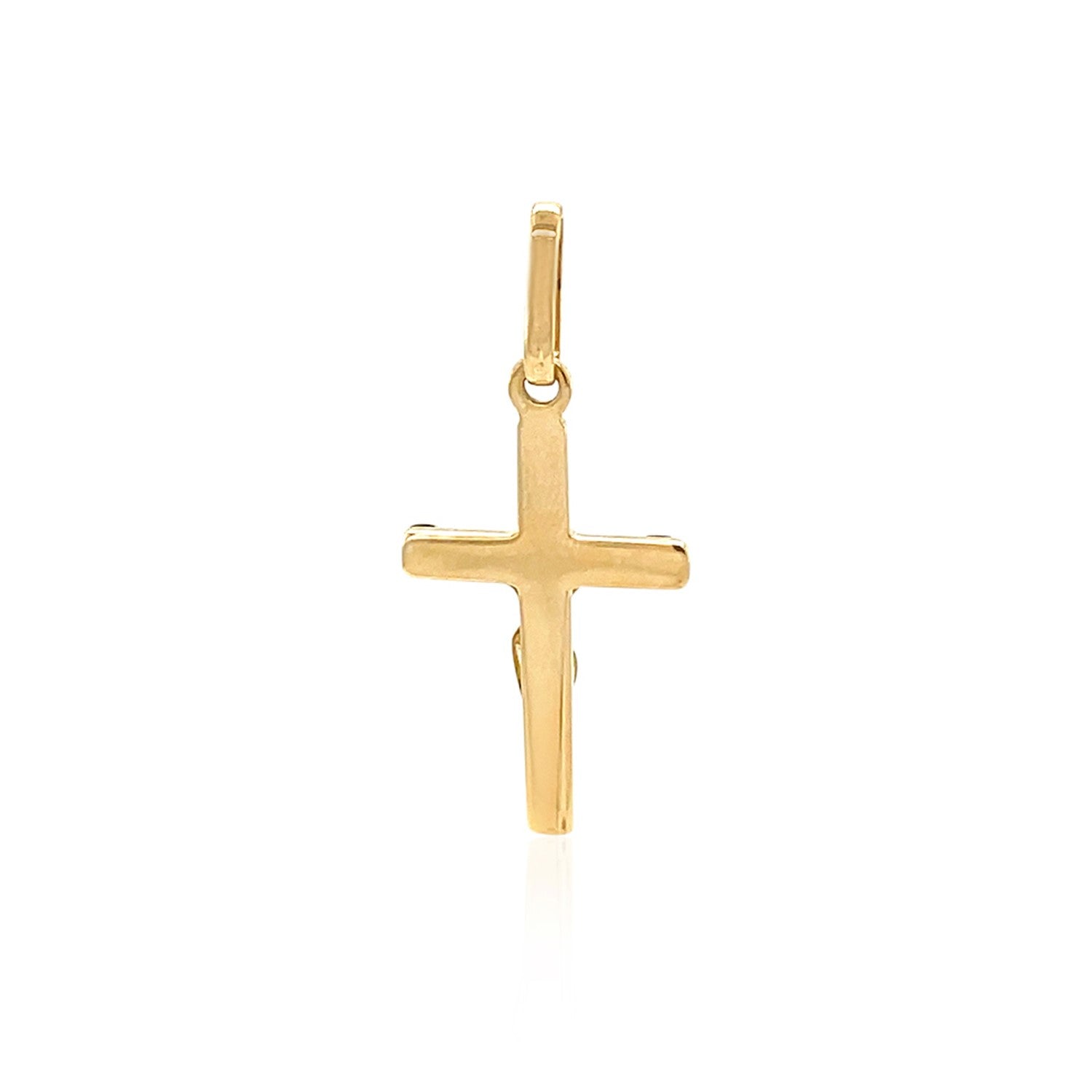 14k Two Tone Gold Crucifix Motif Pendant - DestGlow