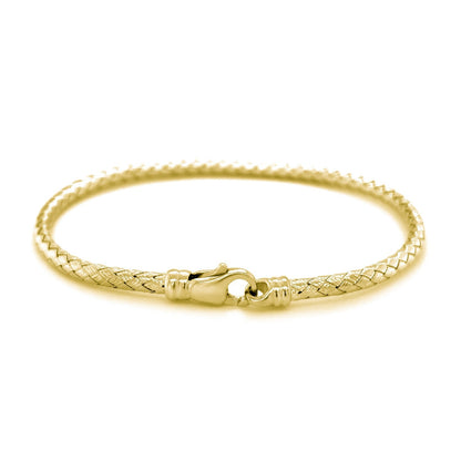 Fancy Weave Bangle in 14k Yellow Gold (3.0mm) by Bids.com