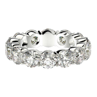 Round Cut Lab Grown Diamond Eternity Ring in 14k White Gold (6 cttw FG/VS2) by Bids.com