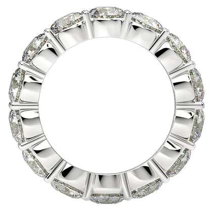 Round Cut Lab Grown Diamond Eternity Ring in 14k White Gold (6 cttw FG/VS2) 