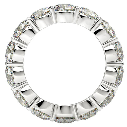Round Cut Lab Grown Diamond Eternity Ring in 14k White Gold (6 cttw FG/VS2) by Bids.com