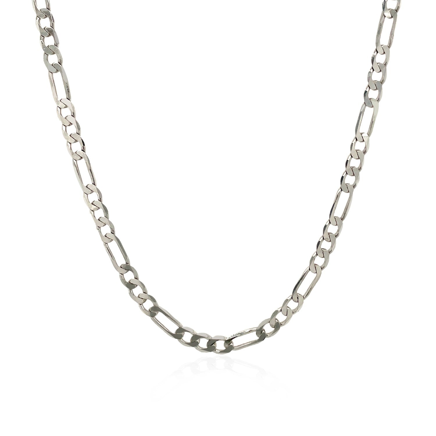 3.0mm 14k White Gold Solid Figaro Chain by Bids.com