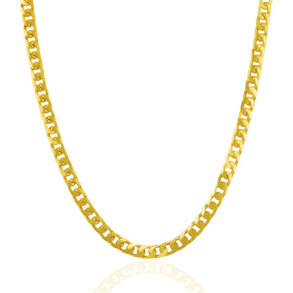 4.4mm 14k Yellow Gold Solid Miami Cuban Chain by Bids.com