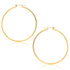 14k Yellow Gold Polished Hoop Earrings (1.5x45mm) - earrings