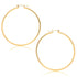 14k Yellow Gold Polished Hoop Earrings (1.5x45mm) 