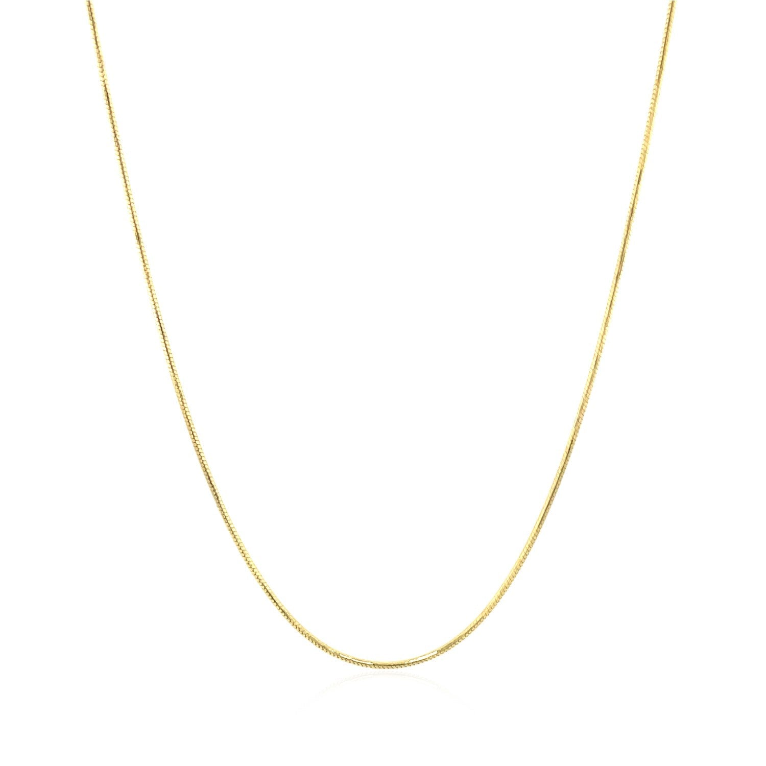 14k Yellow Gold Round Snake Chain 0.7mm by Bids.com