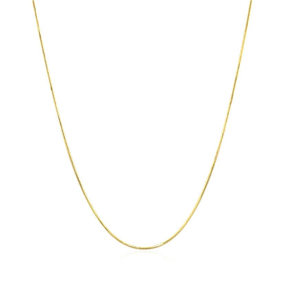 14k Yellow Gold Round Snake Chain 0.7mm by Bids.com