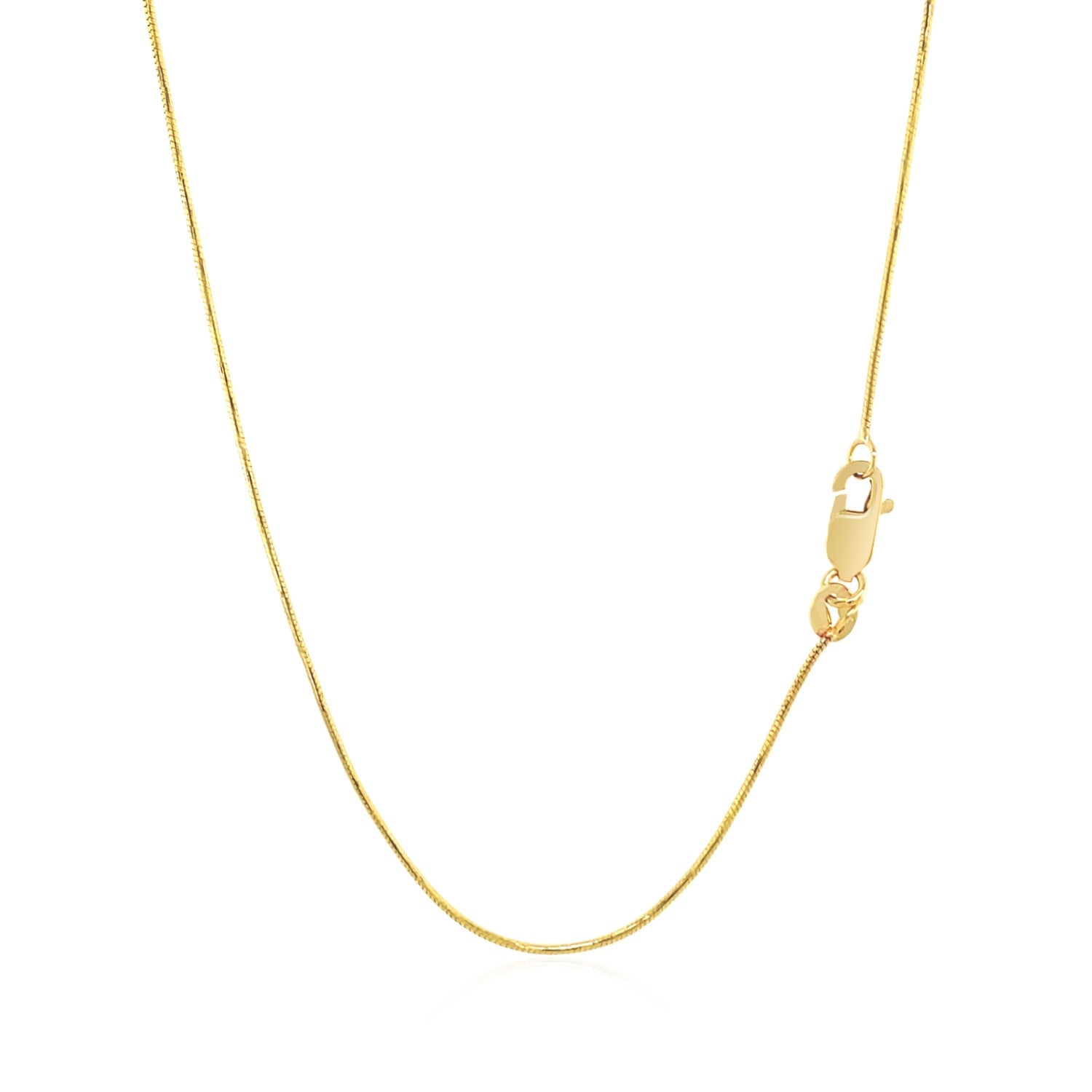 14k Yellow Gold Round Snake Chain 0.7mm by Bids.com