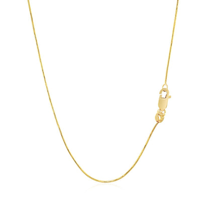 14k Yellow Gold Round Snake Chain 0.7mm by Bids.com