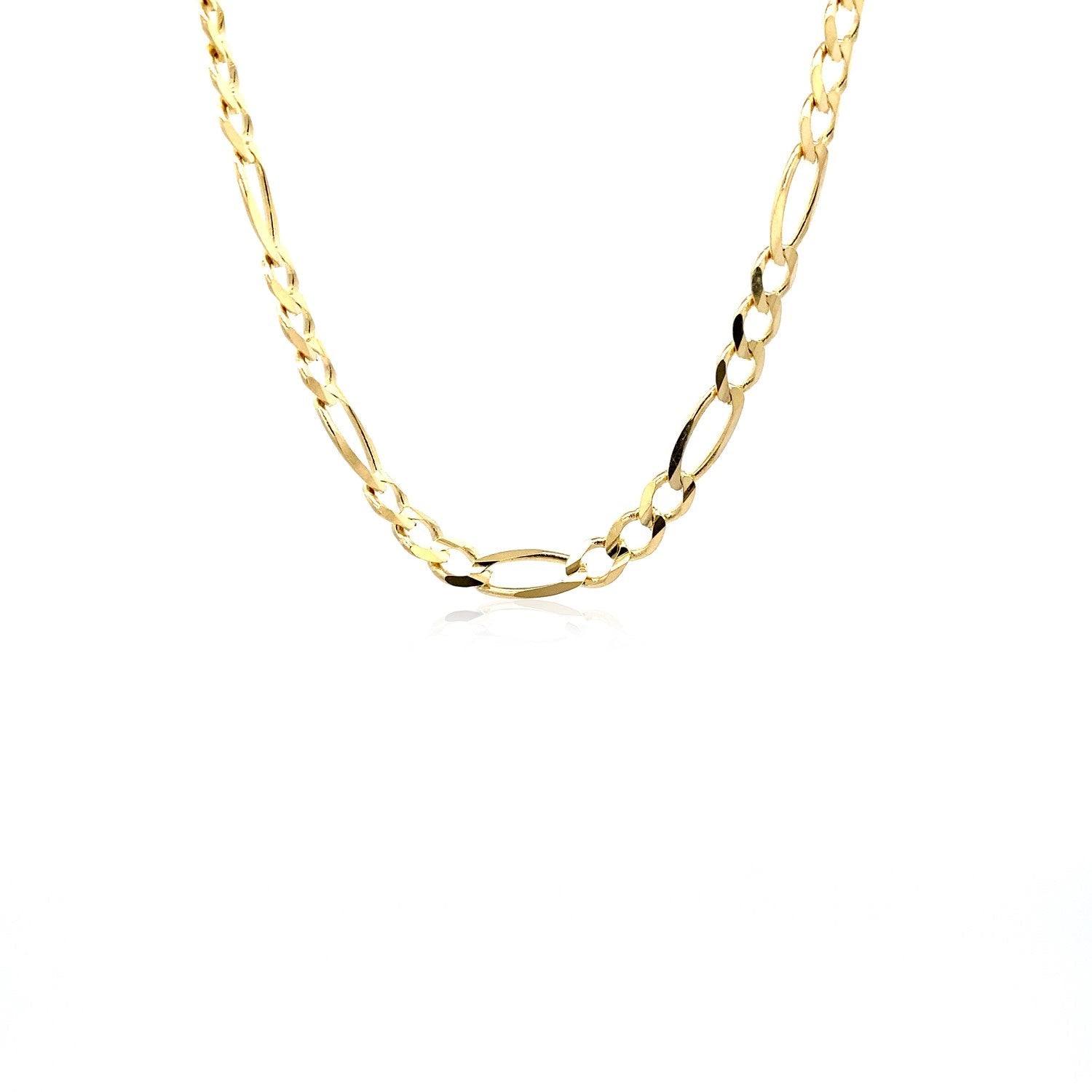 4.5mm 14k Yellow Gold Solid Figaro Chain by Bids.com