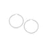 14k White Gold Polished Hoop Earrings (2- mm) - earrings