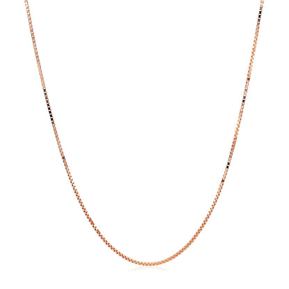 14k Rose Gold Adjustable Box Chain 0.7mm by Bids.com