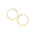 14k Yellow Gold Polished Hoop Earrings (2x40mm) - earrings