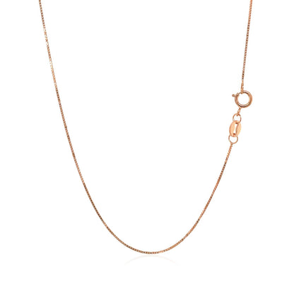 14k Rose Gold Classic Box Chain 0.6mm by Bids.com