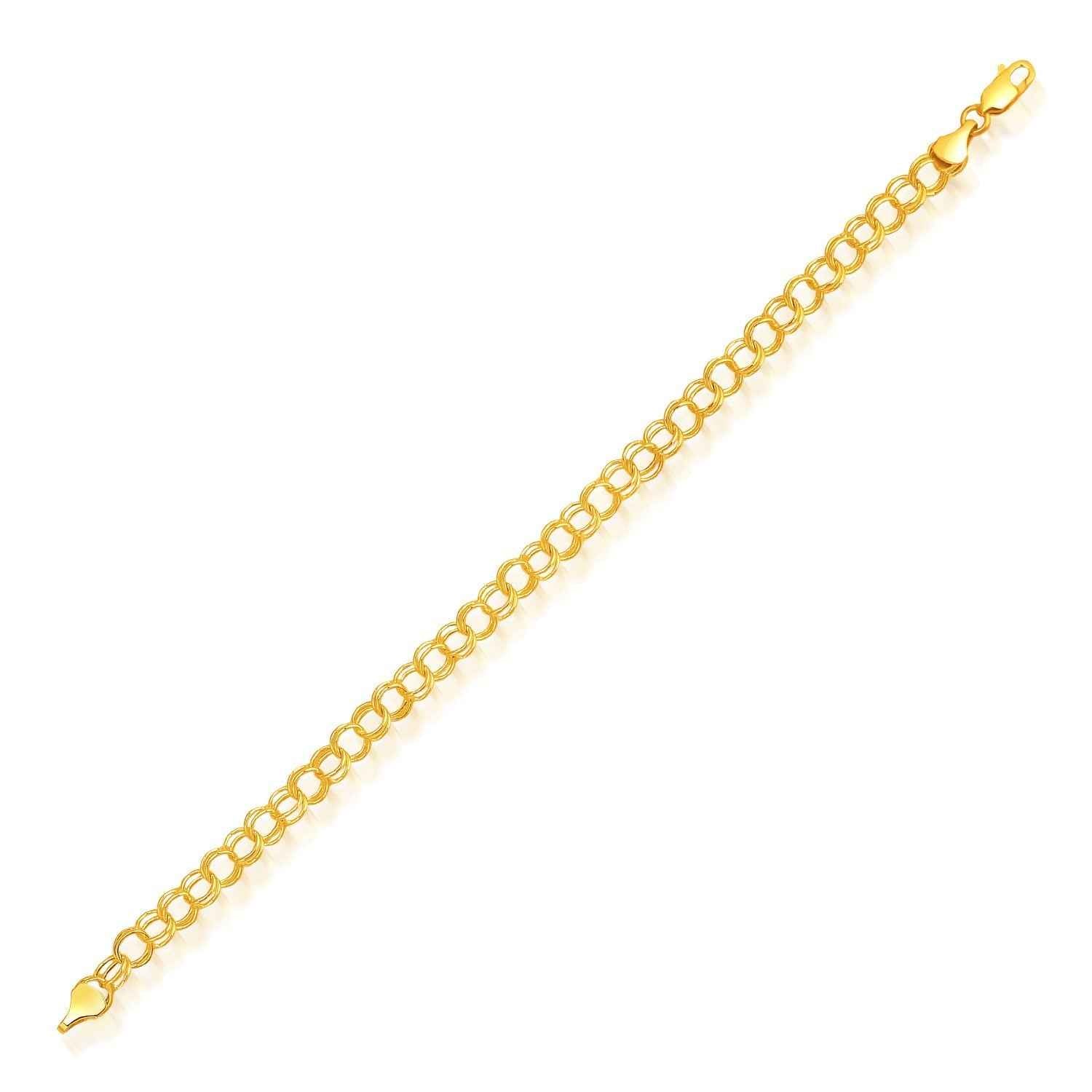 5.0 mm 14k Yellow Gold Lite Charm Bracelet
