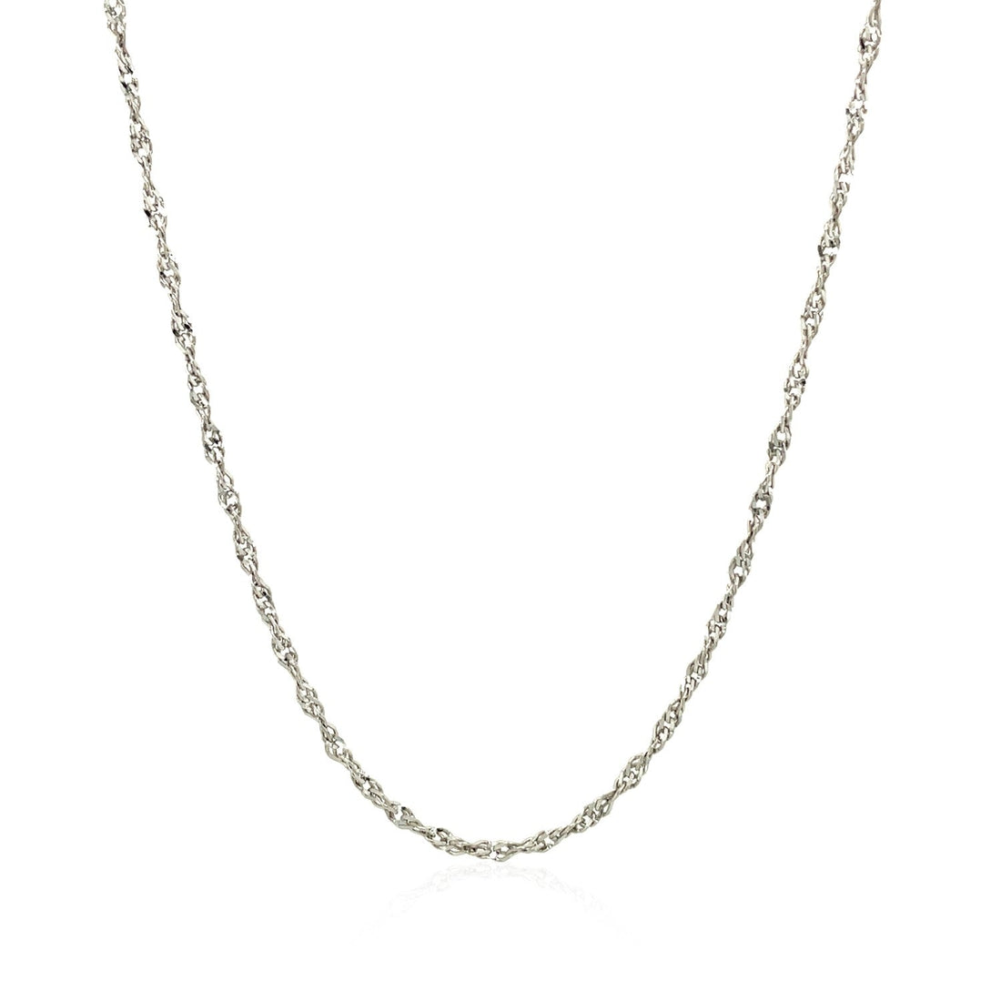 Sterling Silver 1.6mm Singapore Style Chain (1.50 mm) - DestGlow