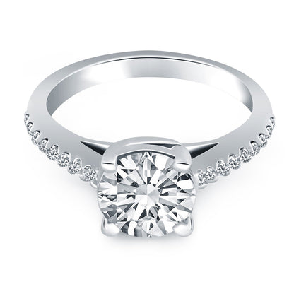 14k White Gold Trellis Diamond Engagement Ring by Bids.com