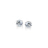 Sterling Silver Faceted White Cubic Zirconia Stud Earrings(3mm) - DestGlow