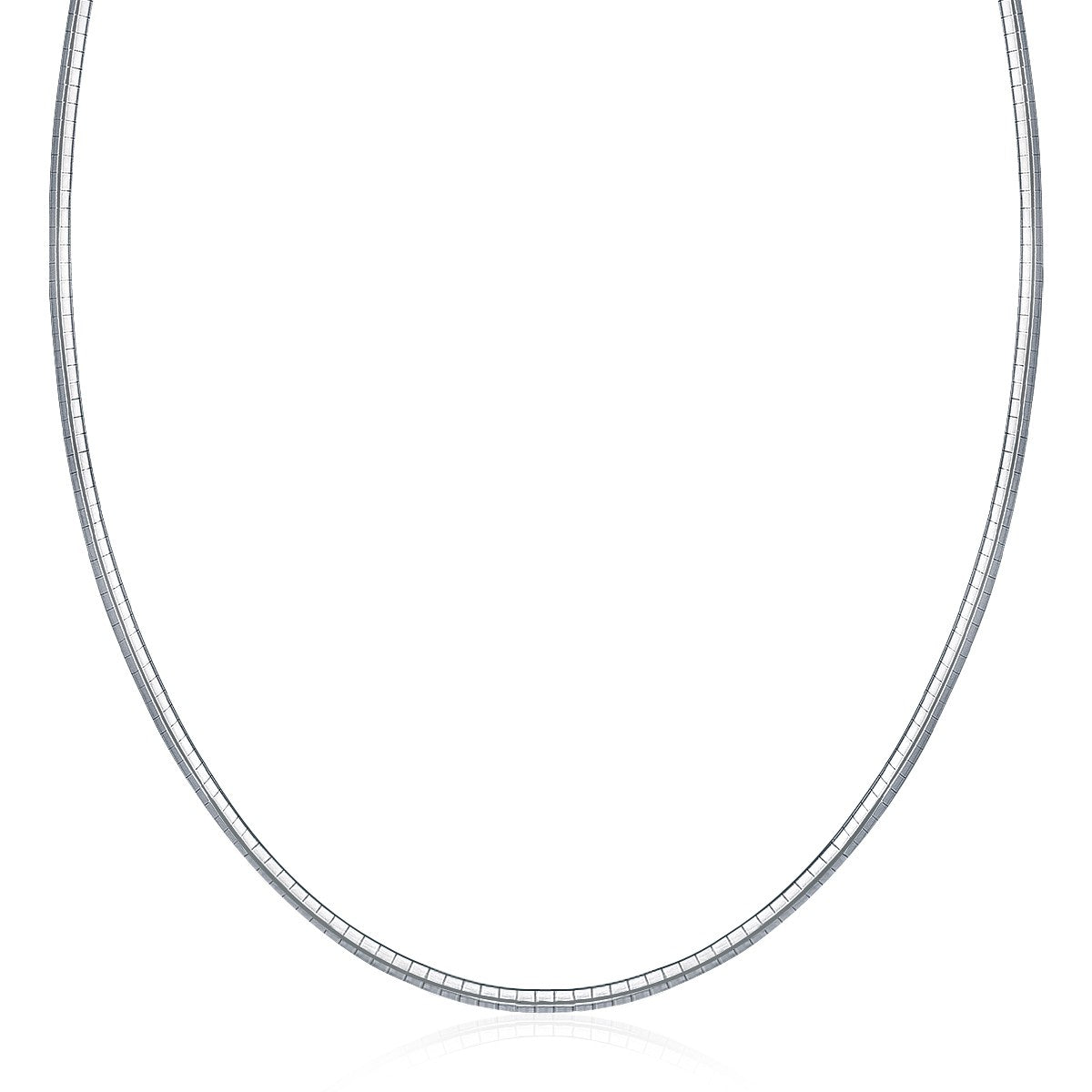 Sterling Silver Classic Omega Chain Necklace (3.0mm) by Bids.com