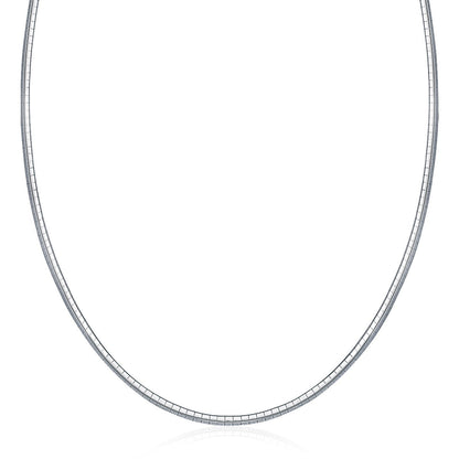 Sterling Silver Classic Omega Chain Necklace (3.0mm) by Bids.com