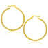 Large Textured Hoop Earrings in 10k Yellow Gold - DestGlow