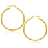 Large Textured Hoop Earrings in 10k Yellow Gold