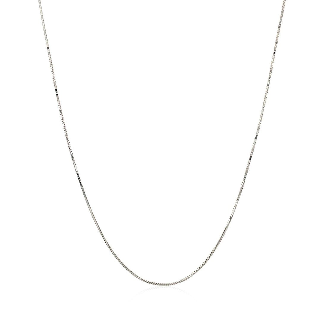 14k White Gold Classic Box Chain (0.45 mm) 
