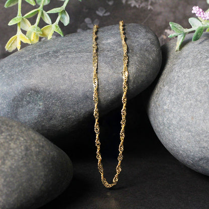2.1mm 14k Yellow Gold Singapore Chain by Bids.com