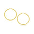 14k Yellow Gold Polished Hoop Earrings (3x25mm) - earrings