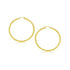 14k Yellow Gold Polished Hoop Earrings (3x25mm) 