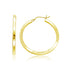 14k Yellow Gold Diamond Cut Hoop Earrings(2x35mm) 
