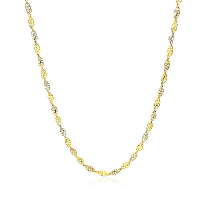 2.0mm 14k Two-Tone Gold Singapore Chain by Bids.com