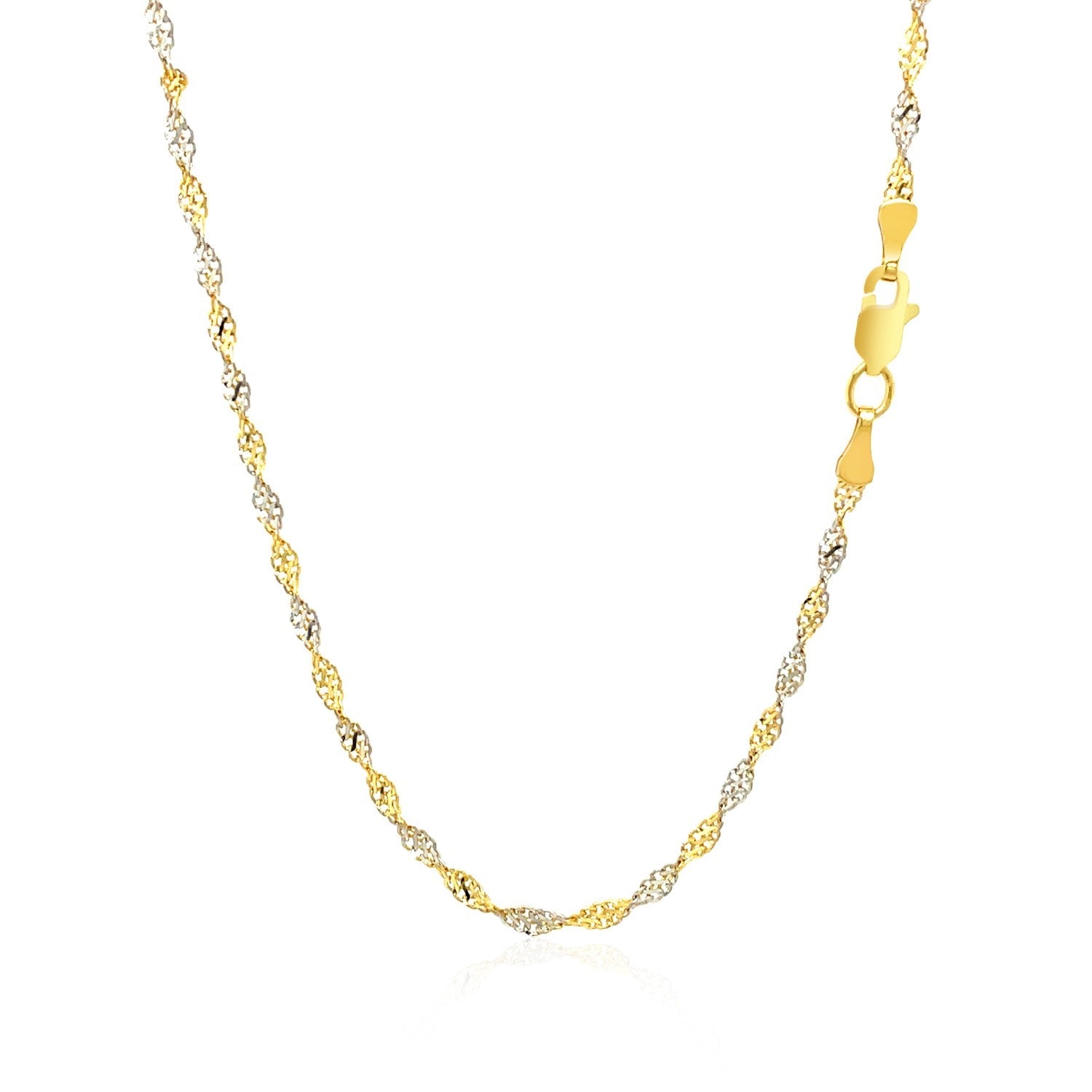 2.0mm 14k Two-Tone Gold Singapore Chain by Bids.com