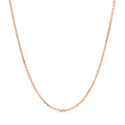 14k Rose Gold Diamond Cut Cable Link Chain 1.1mm by Bids.com