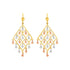 Textured Chandelier Earrings with Ball Drops in 14k Tri Color Gold - DestGlow
